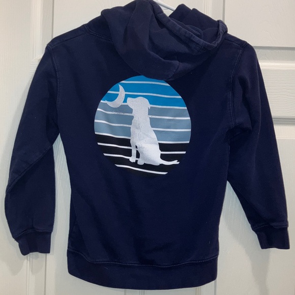 Local Boy Outfitters Youth Hoodie Navy Blue Dog & Crescent Moon Graphic 16” - Picture 2 of 4